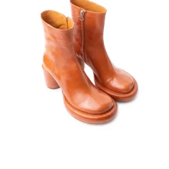 Women L'INTERVALLE Weston Burnt Orange Leather