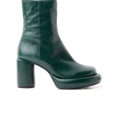 Women L'INTERVALLE Weston Dark Green Leather