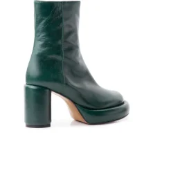 Women L'INTERVALLE Weston Dark Green Leather
