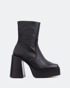 Women L'INTERVALLE Wicked Black Matte Leather