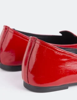 Women L'INTERVALLE Winkle Red Patent