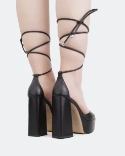 Women L'INTERVALLE Xenon, Black Leather/Cuir Noir