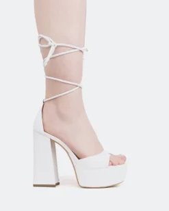 Women L'INTERVALLE Xenon, White Leather/Cuir Blanc