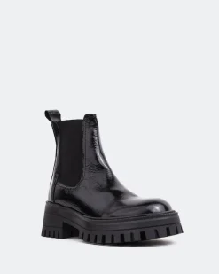 Women L'INTERVALLE Xia Black Shiny Leather