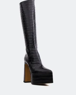 Women L'INTERVALLE Yaroslav Black Croco