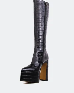 Women L'INTERVALLE Yaroslav Black Croco