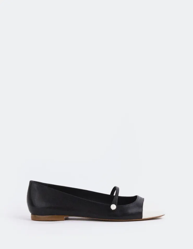 Women L'INTERVALLE Yarrow Off Wht.Black Leather