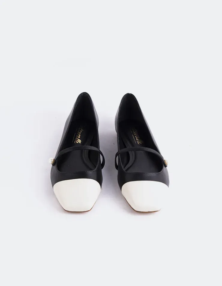 Women L'INTERVALLE Yarrow Off Wht.Black Leather