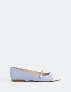 Women L'INTERVALLE Yarrow Off Wht.Blue Leather