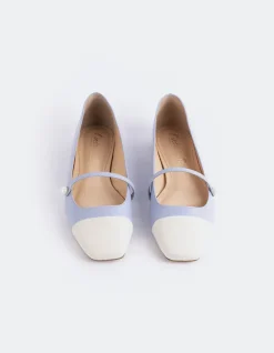 Women L'INTERVALLE Yarrow Off Wht.Blue Leather