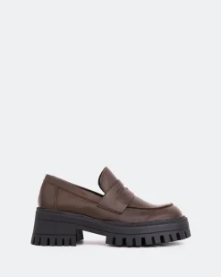Women L'INTERVALLE Zuta Brown Leather