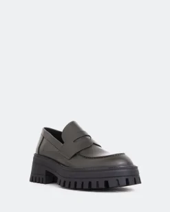 Women L'INTERVALLE Zuta Khaki Leather